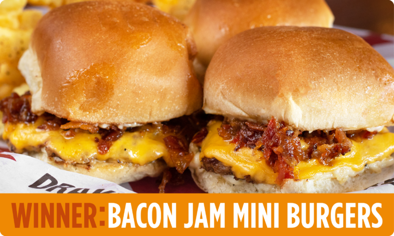 Drake's 2024 Burger of the Month Winner: Bacon Jam Minis