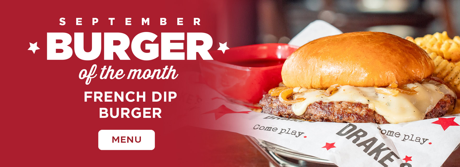 Click or tap here to see our burger of the month special!