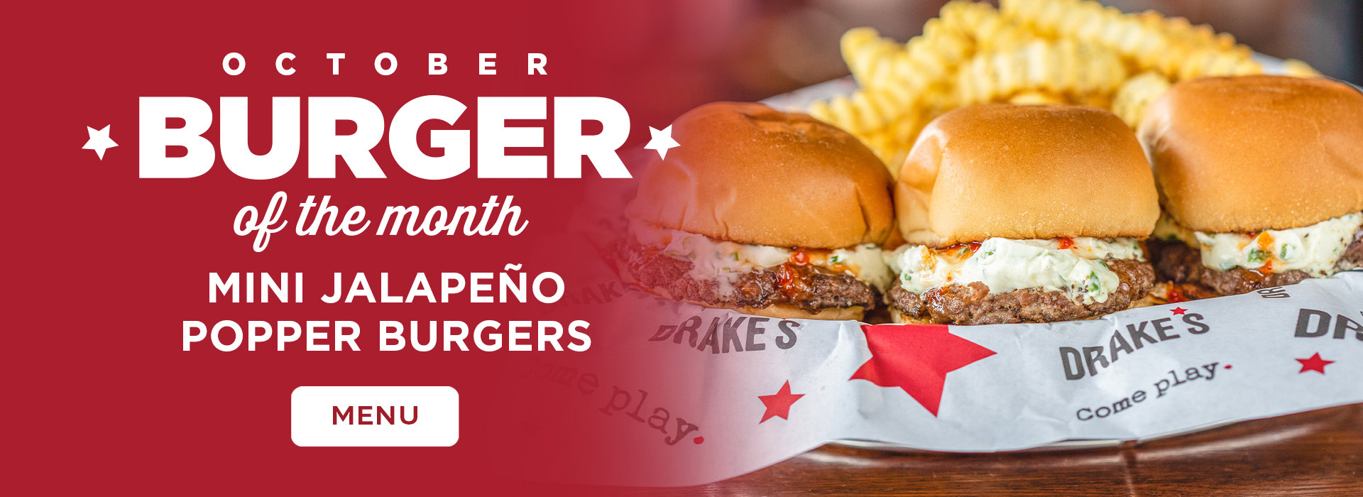 Click or tap here to see our burger of the month special!